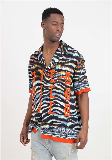Camicia da uomo fantasia tigrata a colori JUST CAVALLI | 76OAL2BRNS442MC3